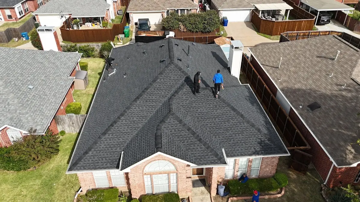 Commercial Roofing work in progress on a McLendon-Chisholm property